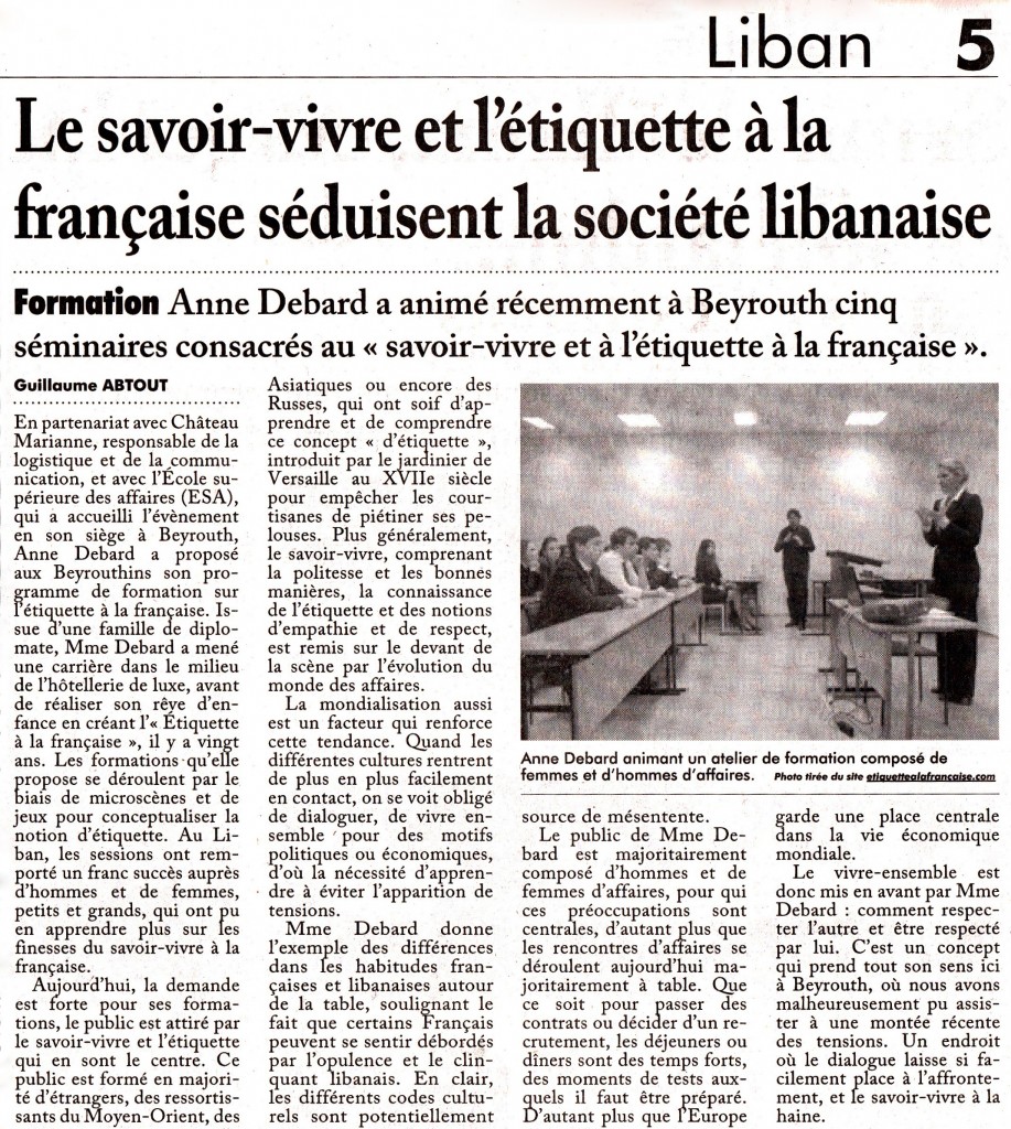 l'Orient le Jour - 090114